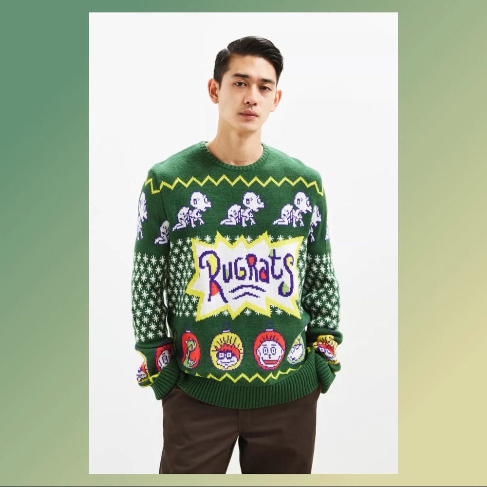 Green Rugrats Holiday Sweater - Picture 3 of 6